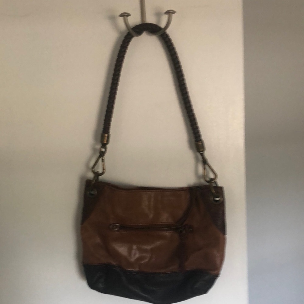 The Sak Leather Hobo Bag Braided Strap Shoulder Bag